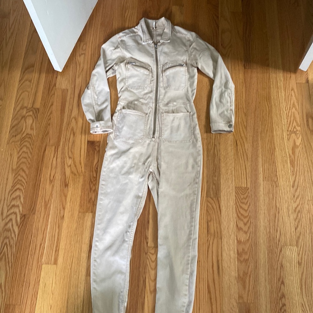 Free People Lennox Denim Jumpsuit